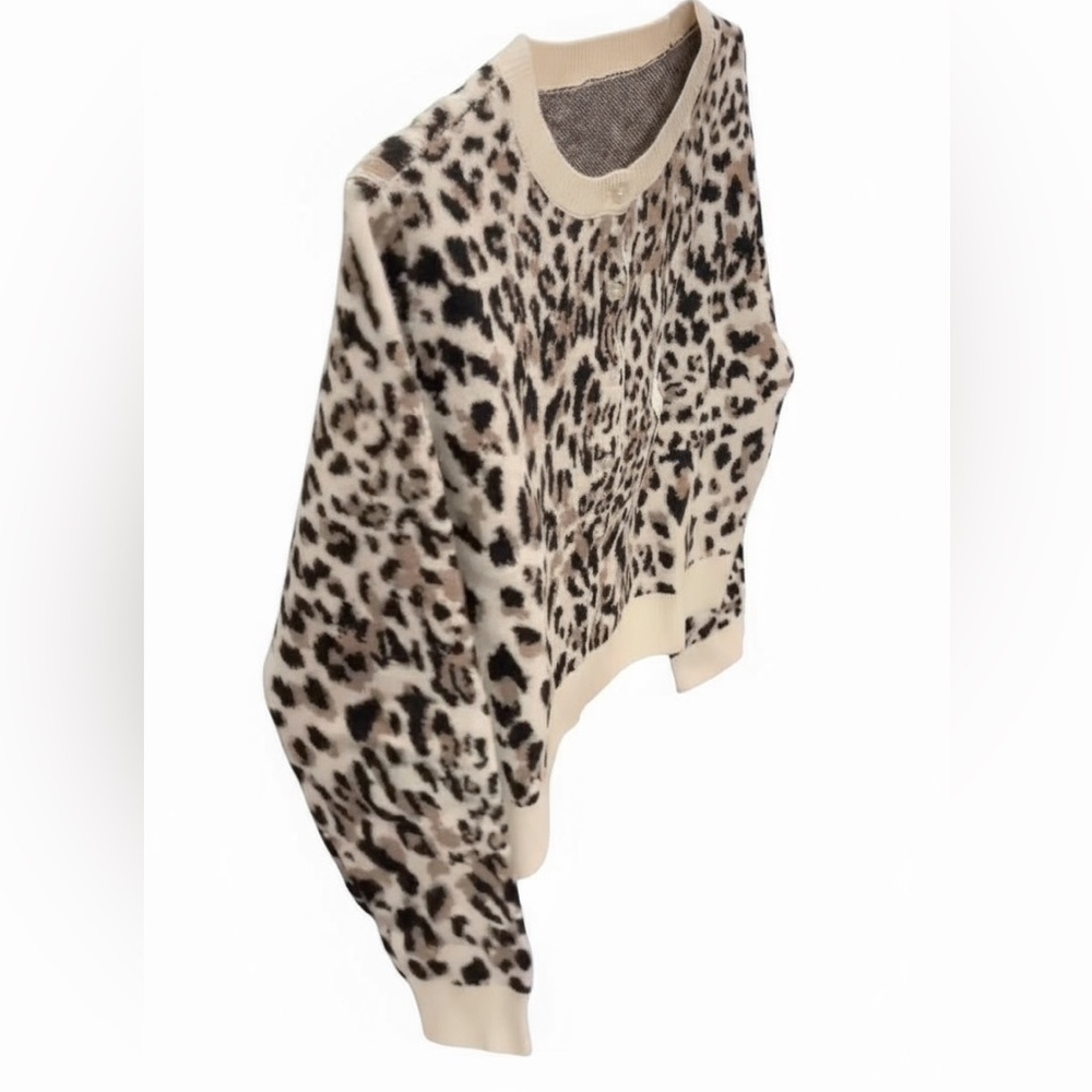 Chic Leopard Print Cashmere Like Cardigan - Women’s - Size: 3X - NWT - Picture 4 of 7